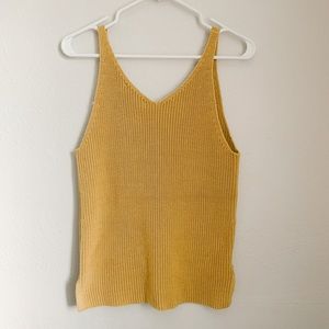 LOFT // yellow knit tank
